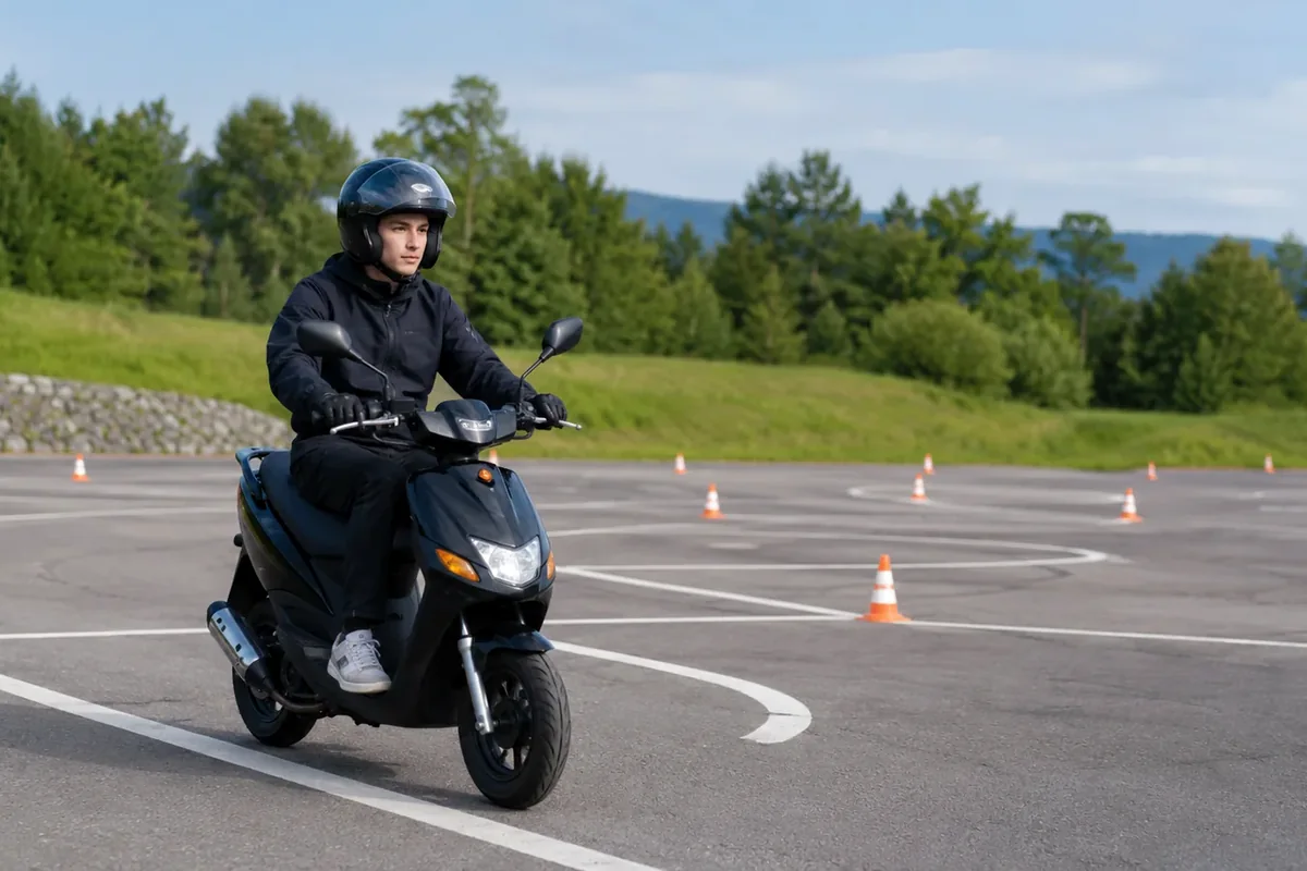 Kategorije AM, A1, A2 in A ter koda 125 – vozila na poligonu varne vožnje