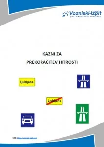 kazni za prekoracitev hitrosti